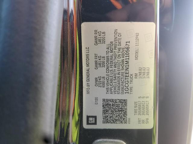 1GCGTEEN1M1105671 - 2021 CHEVROLET COLORADO ZR2 BLACK photo 12