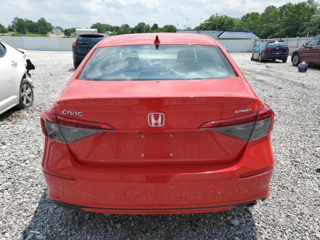 2HGFE2F55RH567244 - 2024 HONDA CIVIC SPORT RED photo 6