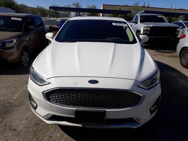 3FA6P0D95KR184777 - 2019 FORD FUSION TITANIUM WHITE photo 5