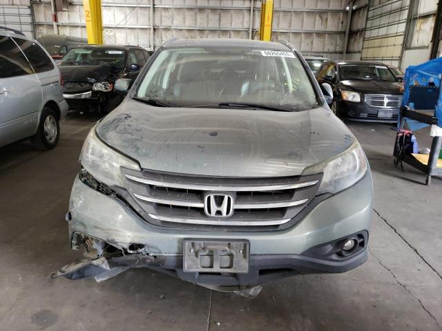 JHLRM3H72CC001090 - 2012 HONDA CR-V EXL BLUE photo 5