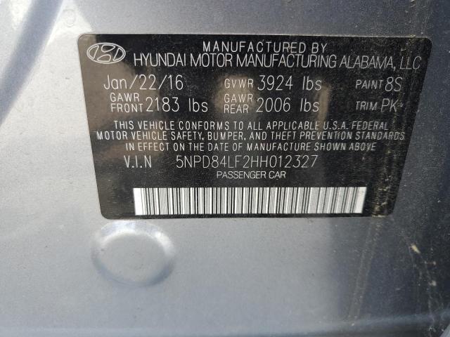 5NPD84LF2HH012327 - 2017 HYUNDAI ELANTRA SE GRAY photo 13