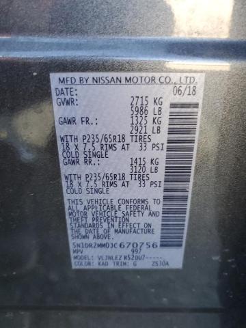 5N1DR2MM0JC670756 - 2018 NISSAN PATHFINDER S CHARCOAL photo 14