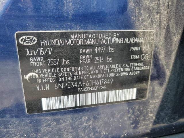 5NPE34AF6JH617849 - 2018 HYUNDAI SONATA SPORT Көк фото 13