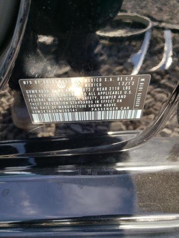 3VW2K7AJ2DM259141 - 2013 VOLKSWAGEN JETTA BASE 黑色 照片 12