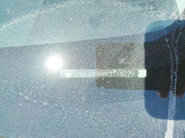 JTDKARFPXK3118279 - 2019 TOYOTA PRIUS PRIM GRAY photo 12