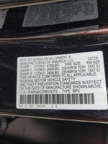 7FARS4H72RE016715 - 2024 HONDA CR-V EXL BLACK photo 13