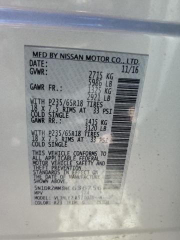 5N1DR2MM3HC636756 - 2017 NISSAN PATHFINDER S SILVER photo 13
