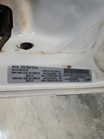 ZFBHRFAB4K6M63600 - 2019 RAM PROMASTER WHITE photo 13