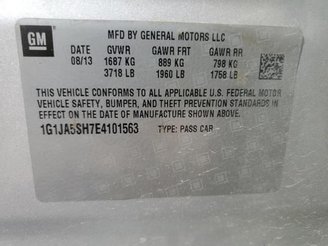 1G1JA5SH7E4101563 - 2014 CHEVROLET SONIC LS Gümüş foto 12