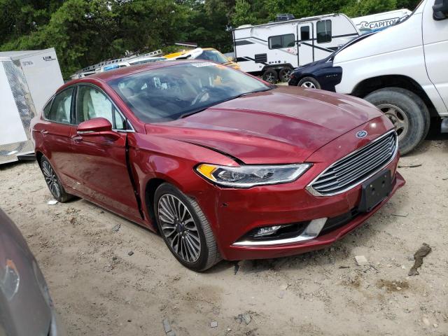 3FA6P0HDXHR198973 - 2017 FORD FUSION SE RED photo 4