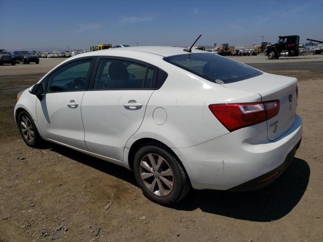 KNADN4A32E6353523 - 2014 KIA RIO EX WHITE photo 2