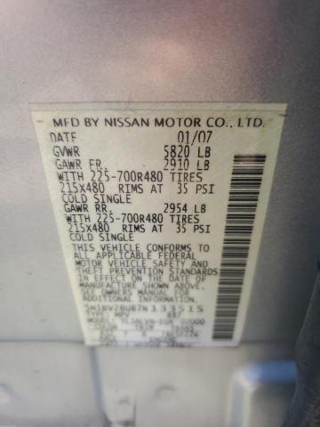 5N1BV28U87N133515 - 2007 NISSAN QUEST S SILVER photo 13