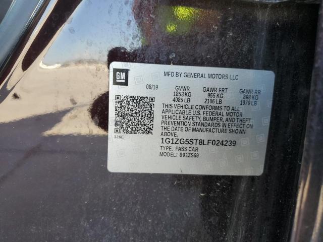 1G1ZG5ST8LF024239 - 2020 CHEVROLET MALIBU RS BURGUNDY photo 12