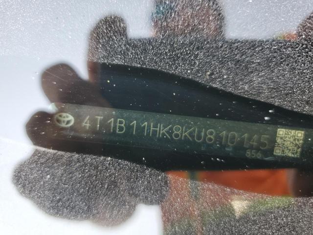 4T1B11HK8KU810145 - 2019 TOYOTA CAMRY L BLUE photo 12