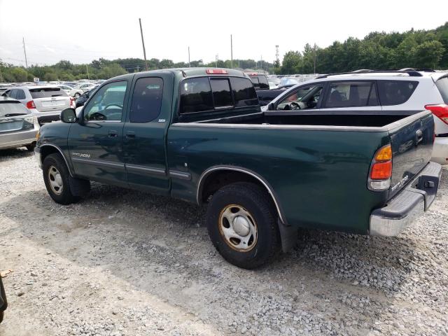 5TBRN34112S323530 - 2002 TOYOTA TUNDRA ACCESS CAB SR5 GREEN photo 2