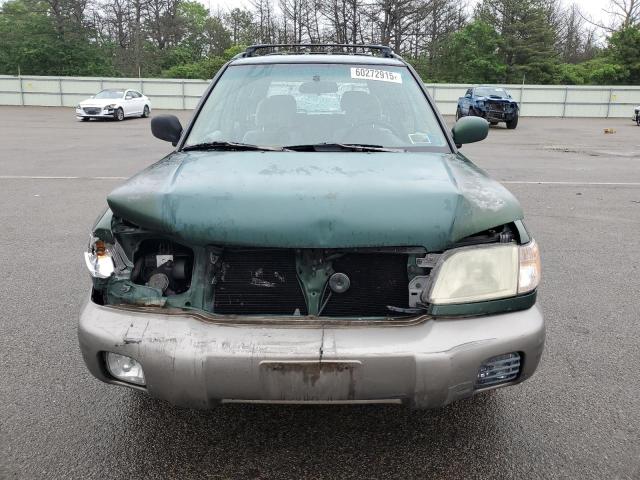 JF1SF65532H724693 - 2002 SUBARU FORESTER S GREEN photo 5