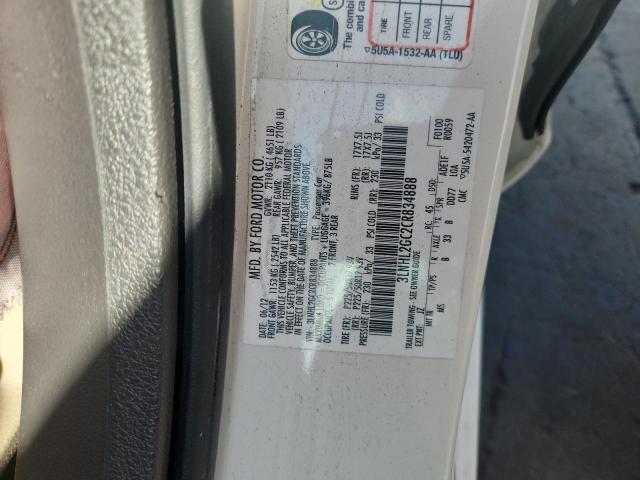 3LNHL2GC2CR834888 - 2012 LINCOLN MKZ WHITE photo 12