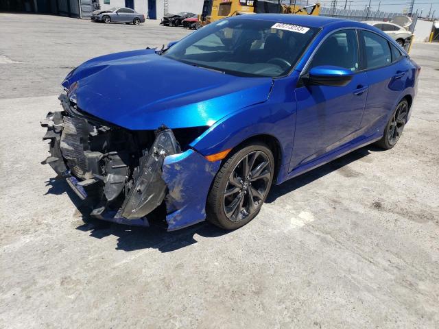 2HGFC2F87LH563915 - 2020 HONDA CIVIC SPORT 蓝色 照片 1