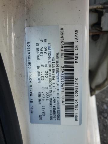 JM1BL1L49C1522452 - 2012 MAZDA SPEED 3 Ақ фото 12