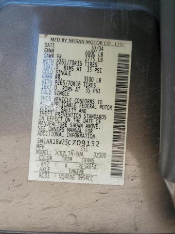 5N1AR18W25C709152 - 2005 NISSAN PATHFINDER LE TAN photo 14