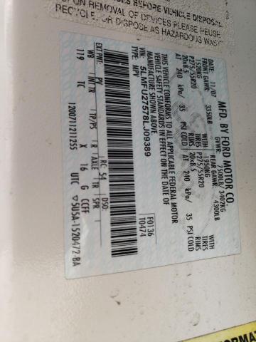 5LMFU27578LJ09389 - 2008 LINCOLN NAVIGATOR თეთრი ფოტო 13