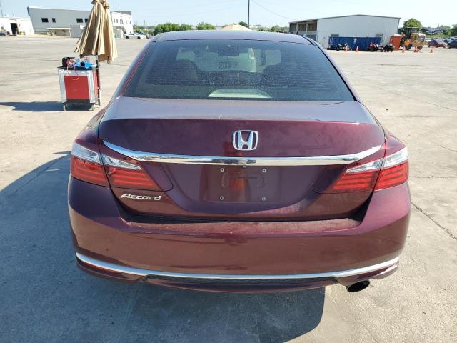 1HGCR2F35GA224757 - 2016 HONDA ACCORD LX MAROON photo 6