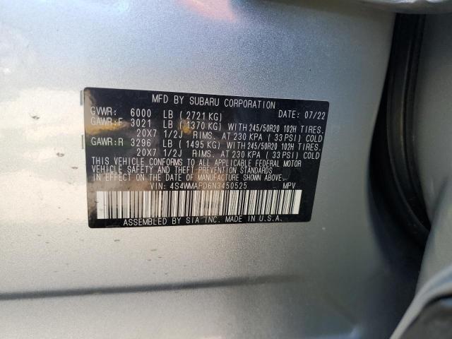 4S4WMAPD6N3450525 - 2022 SUBARU ASCENT LIMITED GRAY photo 13