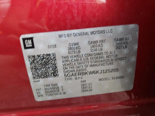 5GAERBKW6KJ125205 - 2019 BUICK ENCLAVE ESSENCE 栗色 照片 14