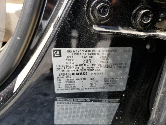 LRBFXBSA0LD046320 - 2020 BUICK ENVISION PREFERRED BLACK photo 14