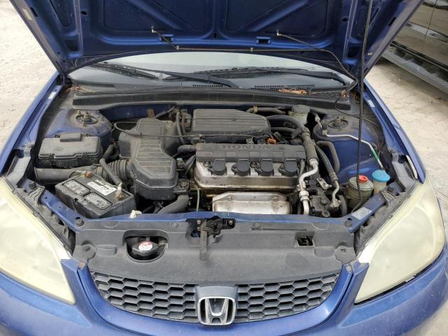 1HGEM22145L051505 - 2005 HONDA CIVIC DX VP Կապույտ լուսանկար 11