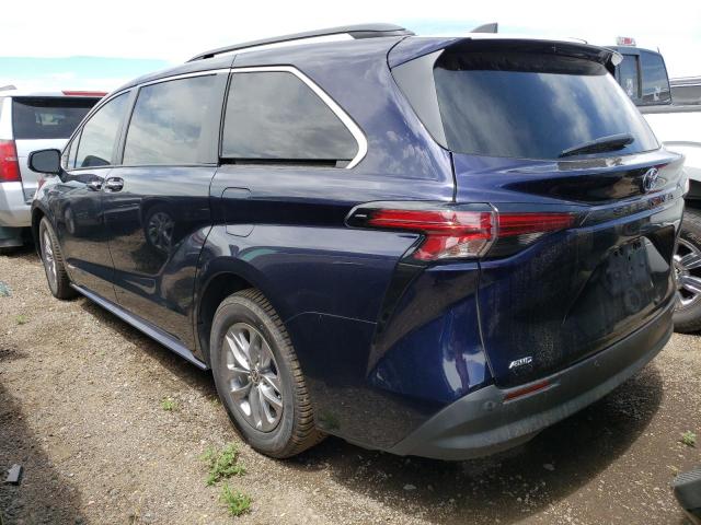 5TDYSKFC5MS035775 - 2021 TOYOTA SIENNA-V6 XLE BLUE photo 2