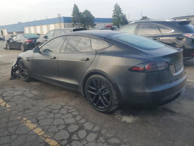 5YJSA1E50NF483336 - 2022 TESLA MODEL S CHARCOAL photo 2