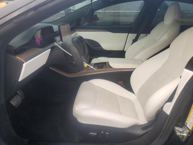 5YJSA1E50NF483336 - 2022 TESLA MODEL S CHARCOAL photo 7