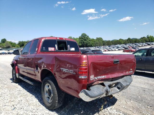 5TBBT481XYS109393 - 2000 TOYOTA TUNDRA ACCESS CAB LIMITED BURGUNDY photo 2