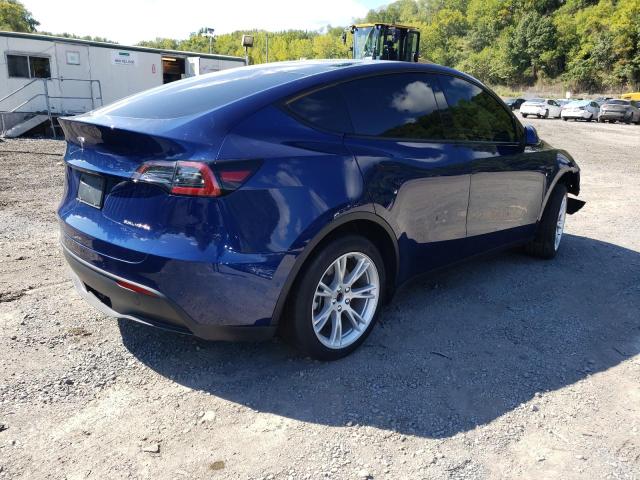 5YJYGDEE8MF257666 - 2021 TESLA MODEL Y أزرق صورة 4