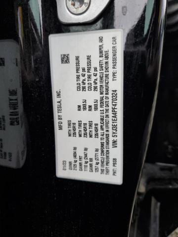 5YJ3E1EA4PF470324 - 2023 TESLA MODEL 3 黑色 照片 12