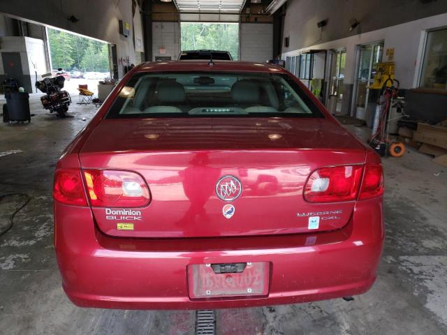 1G4HD57258U112840 - 2008 BUICK LUCERNE CXL RED photo 6