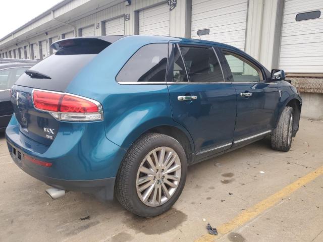 2LMDJ6JK1BBJ01342 - 2011 LINCOLN MKX BLUE photo 3