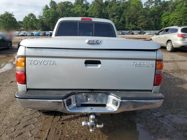5TEGN92N21Z801320 - 2001 TOYOTA TACOMA DOUBLE CAB PRERUNNER SILVER photo 6