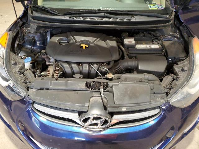 5NPDH4AE2DH183728 - 2013 HYUNDAI ELANTRA GLS BLUE photo 11