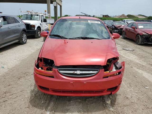 KL1TD52655B495931 - 2005 CHEVROLET AVEO BASE RED photo 5