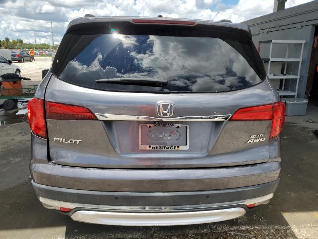 5FNYF6H0XGB042258 - 2016 HONDA PILOT ELITE GRAY photo 6