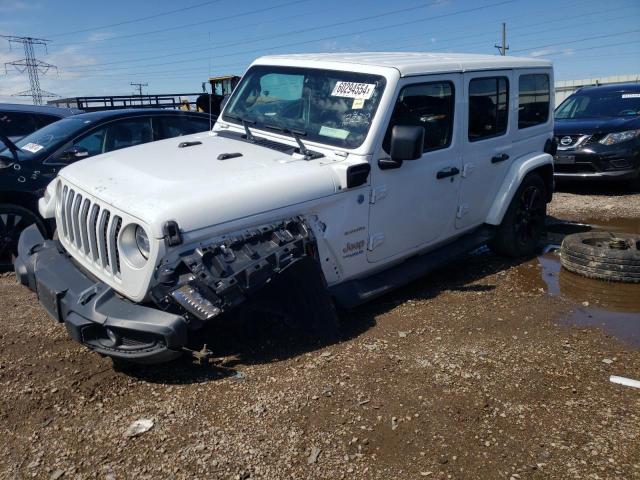 1C4JJXP66MW787625 - 2021 JEEP WRANGLER U SAHARA 4XE WHITE photo 1