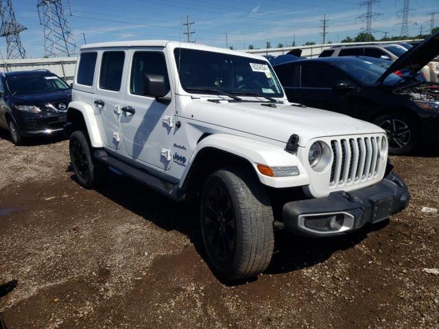 1C4JJXP66MW787625 - 2021 JEEP WRANGLER U SAHARA 4XE WHITE photo 4