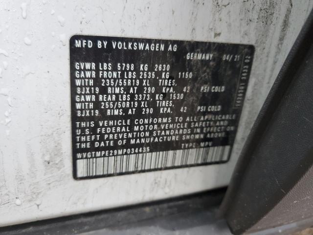 WVGTMPE29MP034435 - 2021 VOLKSWAGEN ID.4 PRO S 白色 照片 14