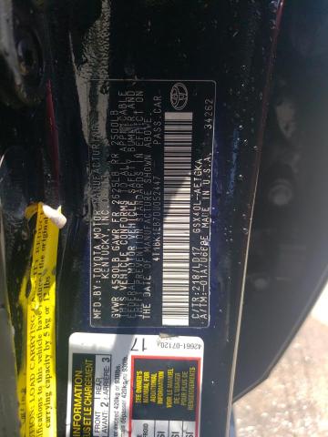 4T1BK1EB7DU052447 - 2013 TOYOTA AVALON BASE 黑色 照片 12