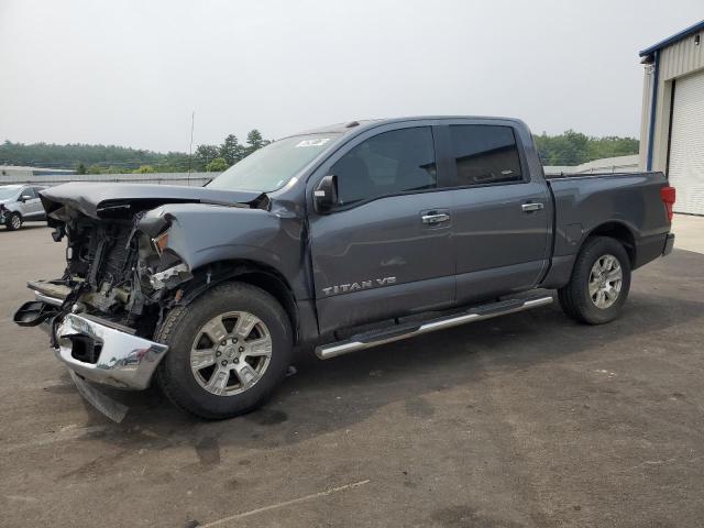 1N6AA1EKXKN504625 - 2019 NISSAN TITAN S GRAY photo 1