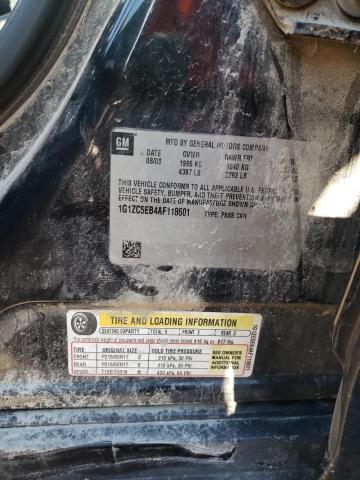 1G1ZC5EB4AF118601 - 2010 CHEVROLET MALIBU 1LT 黑色 照片 12