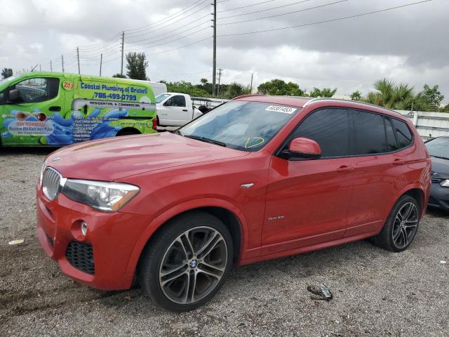 5UXWZ7C53H0U44824 - 2017 BMW X3 SDRIVE28I RED photo 1