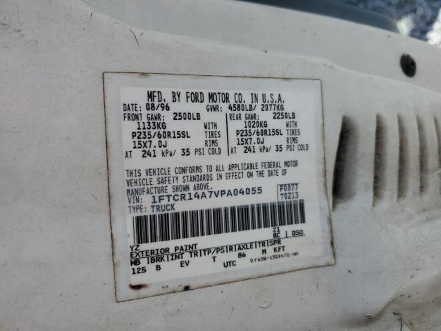 1FTCR14A7VPA04055 - 1997 FORD RANGER SUPER CAB WHITE photo 12